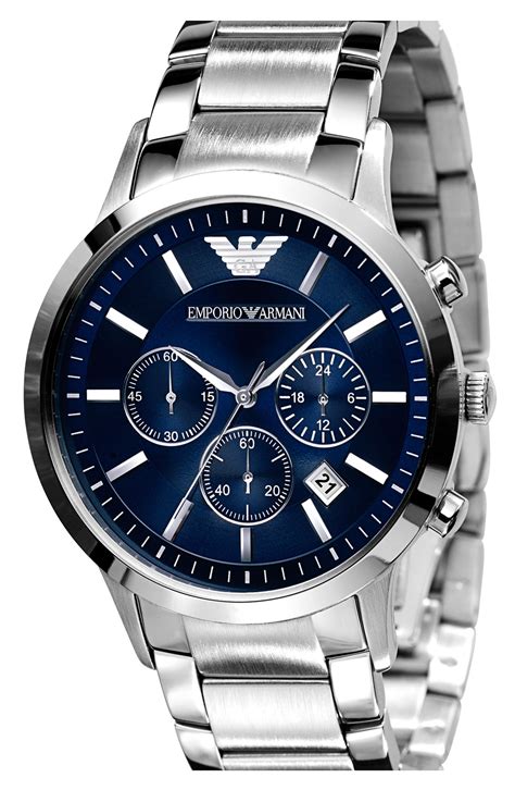 emporio armani silver watch.